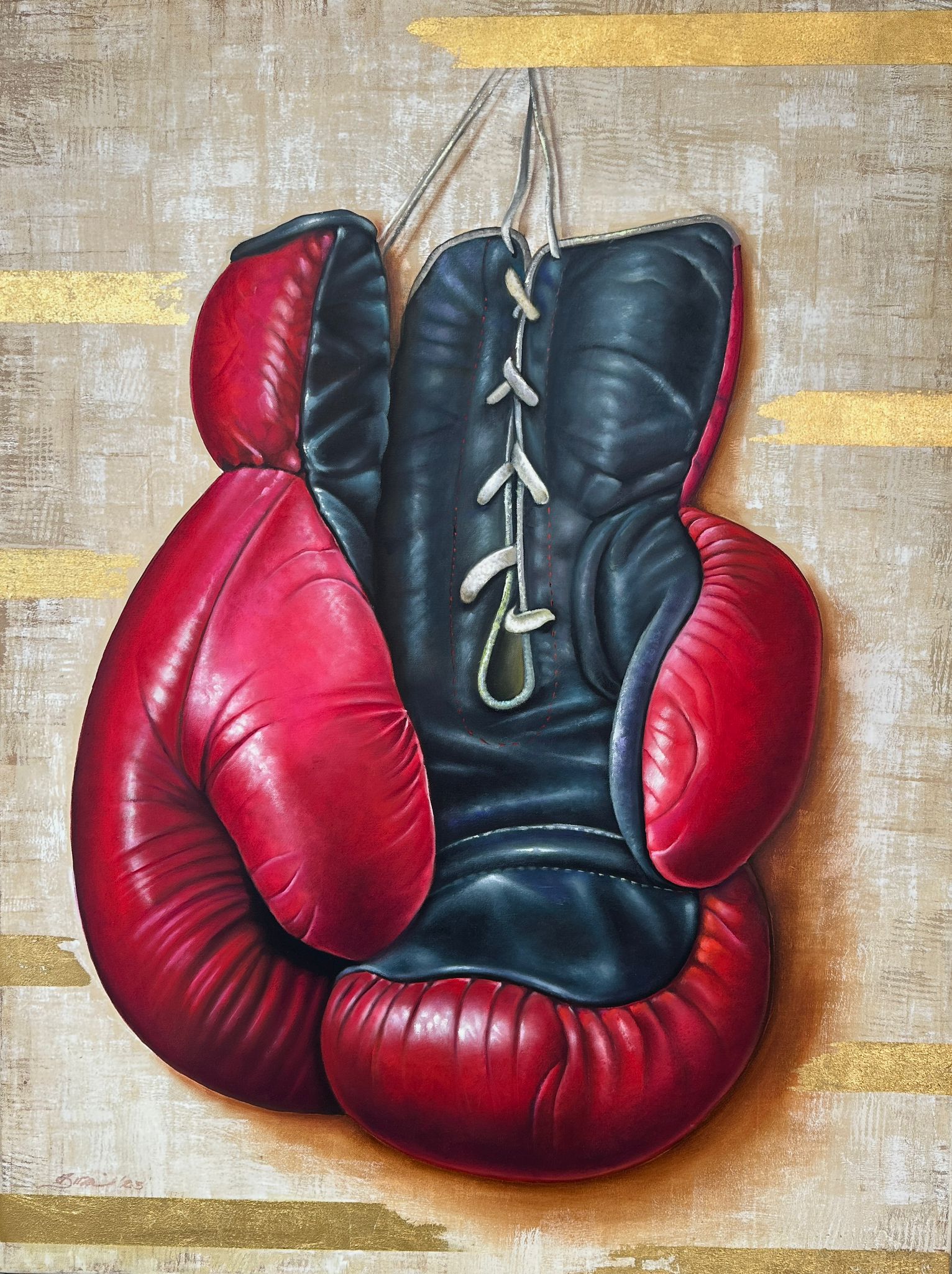 emotion, boxing, PassionII, Oil on canvas, painting, Jayaraman Kalidass